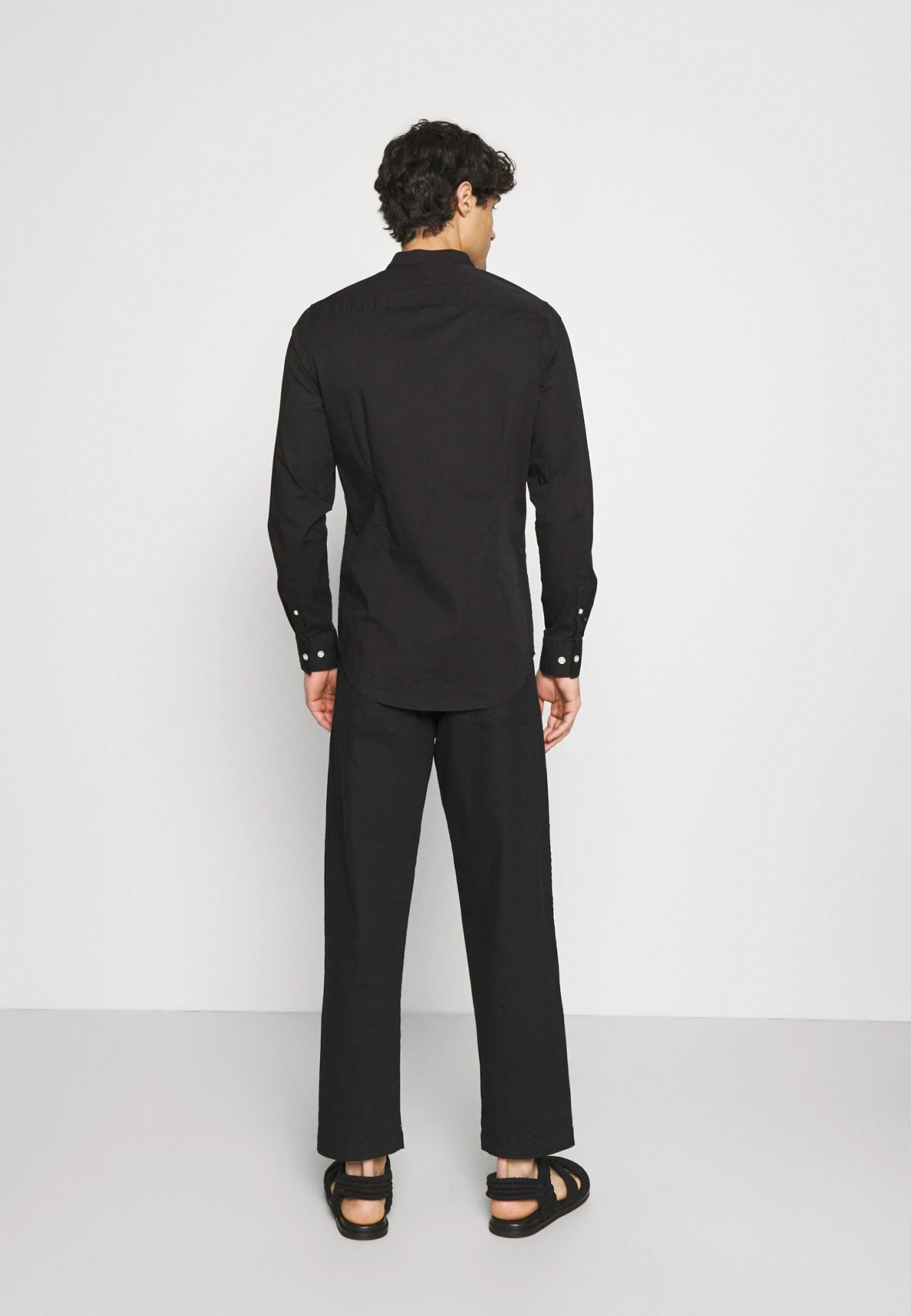 Pier One Muscle Fit Stand- Overhemd - Black 3 Pier One Muscle Fit Stand- Overhemd - Black - Afbeelding 3