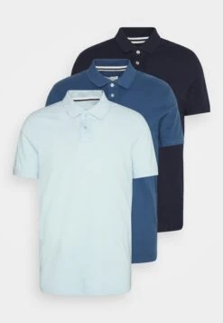 Pier One 3 Pack - Poloshirt - Light Blue/Blue/Dark Blue -mode 0ff6d1a0739145f6be830ca146804cdf