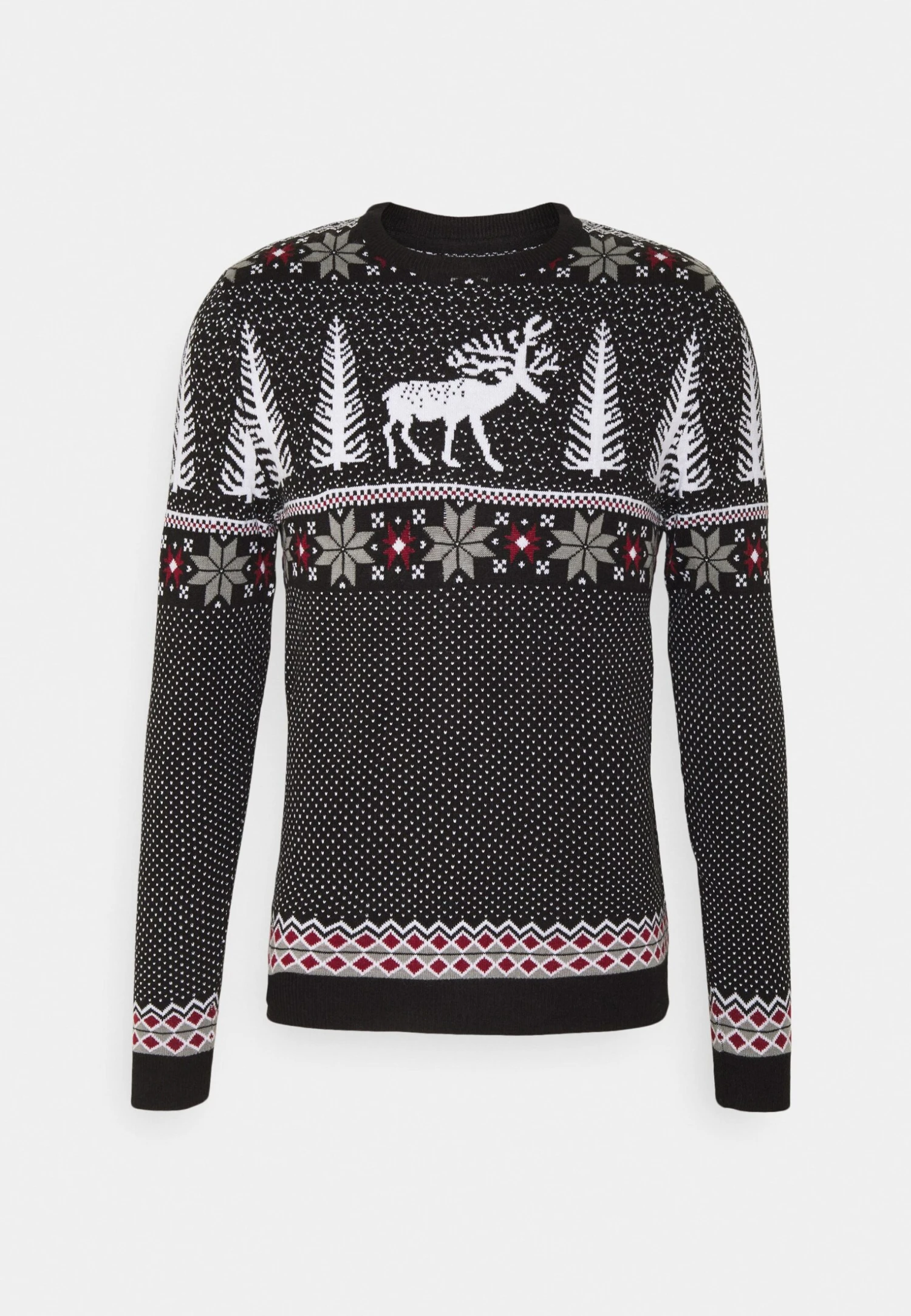 Pier One Wintery Christmas Jumper- Trui - Black 1 Pier One Wintery Christmas Jumper- Trui - Black