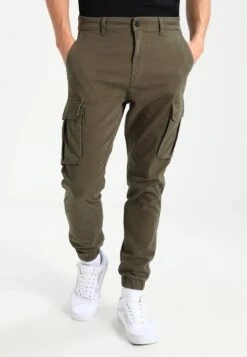 Pier One Cuffed Skinny Trouser- Cargobroek - Khaki