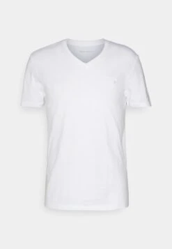 Pier One V Neck Bird Tonal 3 Pack - T-Shirt Basic - Light Brown/White/Dark Blue -mode 28f86b9281a846468836f5c46e5a93ff