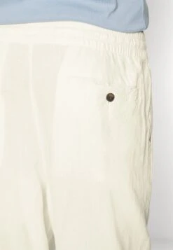 Pier One Drawcord Trousers Linen Blend - Broek - White -mode 29249133ad174a51bb991d8322ba3448