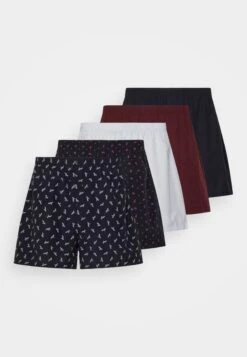 Pier One 5 Pack - Boxershort - Dark Blue/Bordeaux/ Blue -mode 3422d9ed8c4f49da9db171652d2bfcfc
