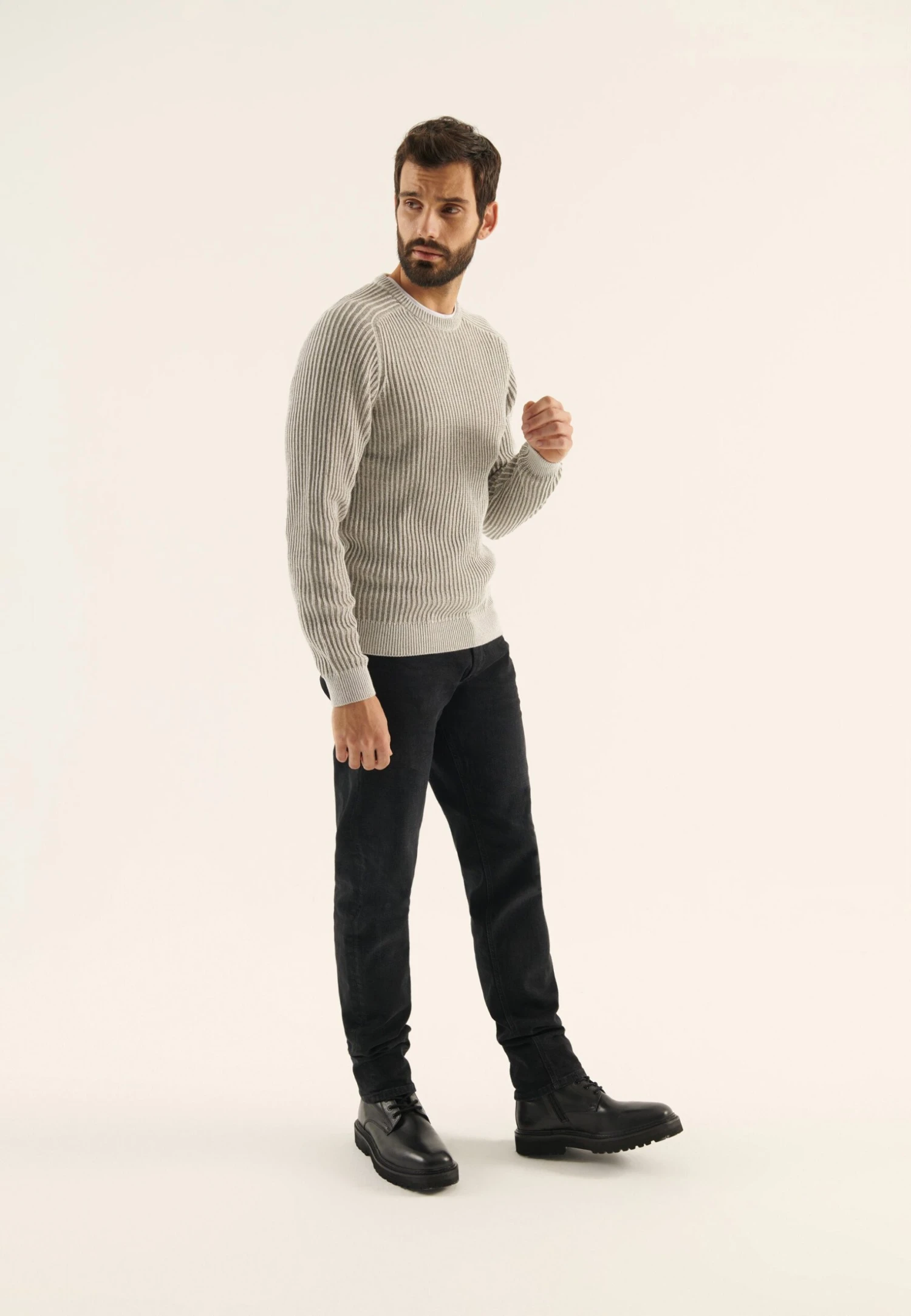 Pier One Trui - Mottled Light Grey 2 Pier One Trui - Mottled Light Grey - Afbeelding 2