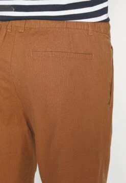 Pier One Linen Blend Drawcord Shorts- Shorts - Brown -mode 47f3ba1fb7dc4b3aa672e604b9fed1fe