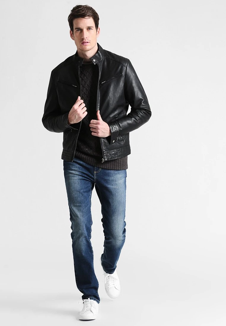 Pier One Straight Leg Jeans - Washed Dark Blue 2 Pier One Straight Leg Jeans - Washed Dark Blue - Afbeelding 2