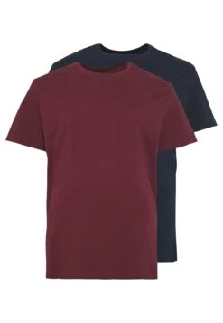 Pier One 2 Pack - T-Shirt Basic - Dark Blue/Bordeaux -mode 5ca9e549eb7442b1ada1ae81856f1fde