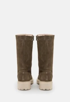 Pier One Leather Winter Boot - Laarzen - Khaki -mode 60e648fddcec4a66a5792e11ab31f968