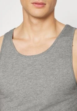 Pier One Rib Vestlue - Hemd - Grey/White/Blue -mode 651f5eab990948179a19a8d8a182168d