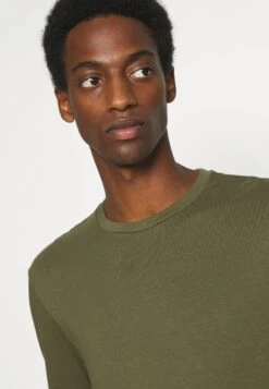 Pier One Longsleeve - Black/Dark Grey/Olive -mode 74db2bd0cf184eec91d2263c1009cdf1