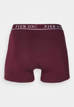 Pier One 5 Pack - Onderbroeken - Bordeaux/Mottled Grey -mode 7da8844dcdf84f679d2ae215c1b81ed3
