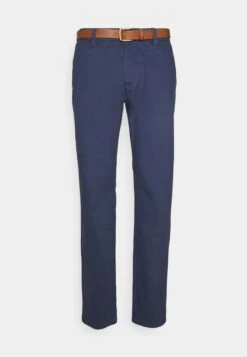 Pier One Belted - Chino - Dark Blue -mode 83b11f5b22054838bfdec3cfe2b56871