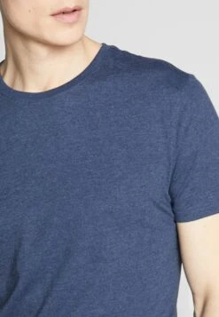 Pier One 3 Pack - T-Shirt Basic - Black/White/Blue -mode 878a6b632a3e4d79b61d9c486c38c510