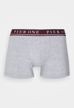 Pier One 5 Pack - Onderbroeken - Bordeaux/Mottled Grey -mode 8798162d0ce745f0998190a914ff7dd6