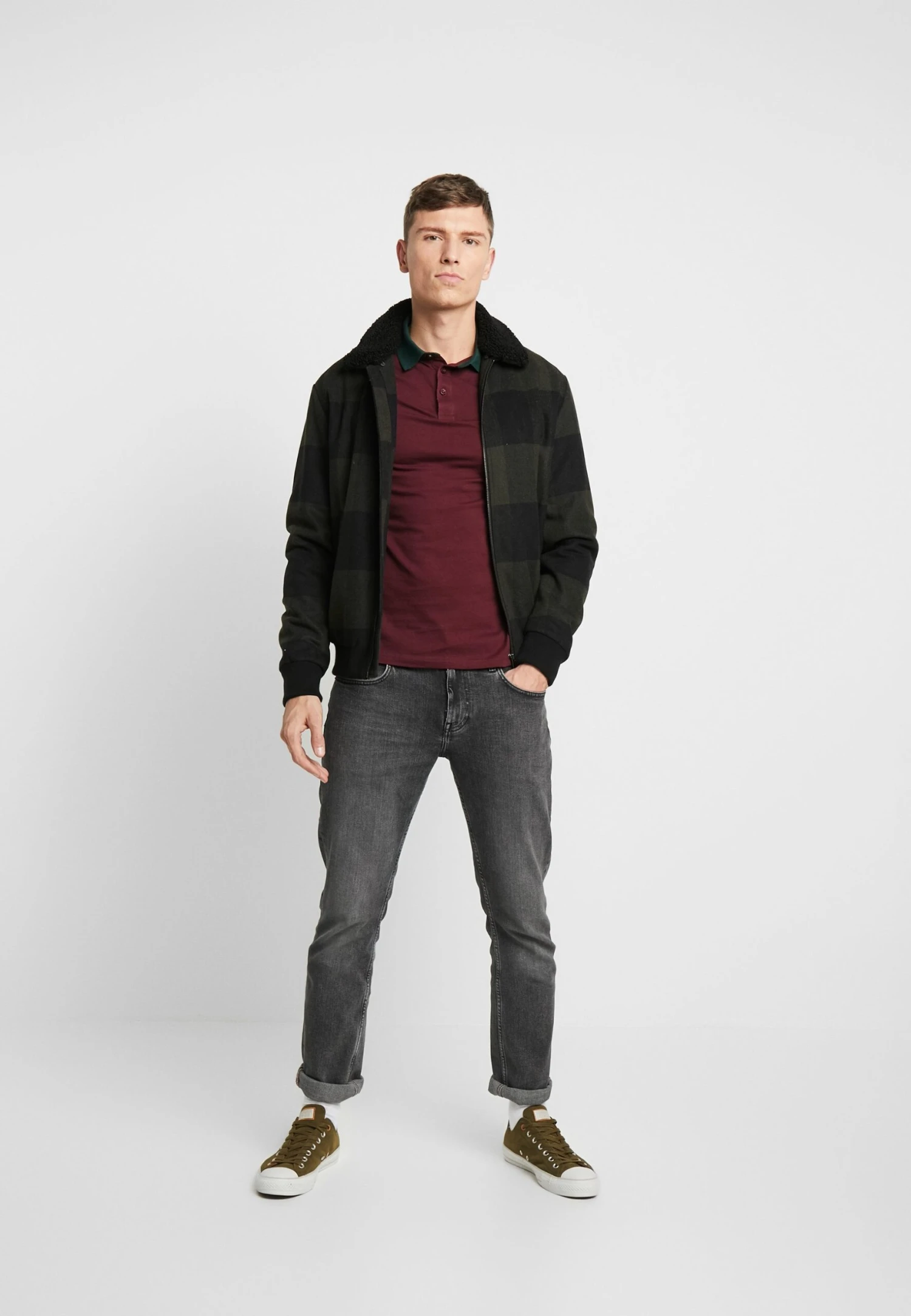 Pier One Muscle Fit - Poloshirt - Bordeaux 2 Pier One Muscle Fit - Poloshirt - Bordeaux - Afbeelding 2