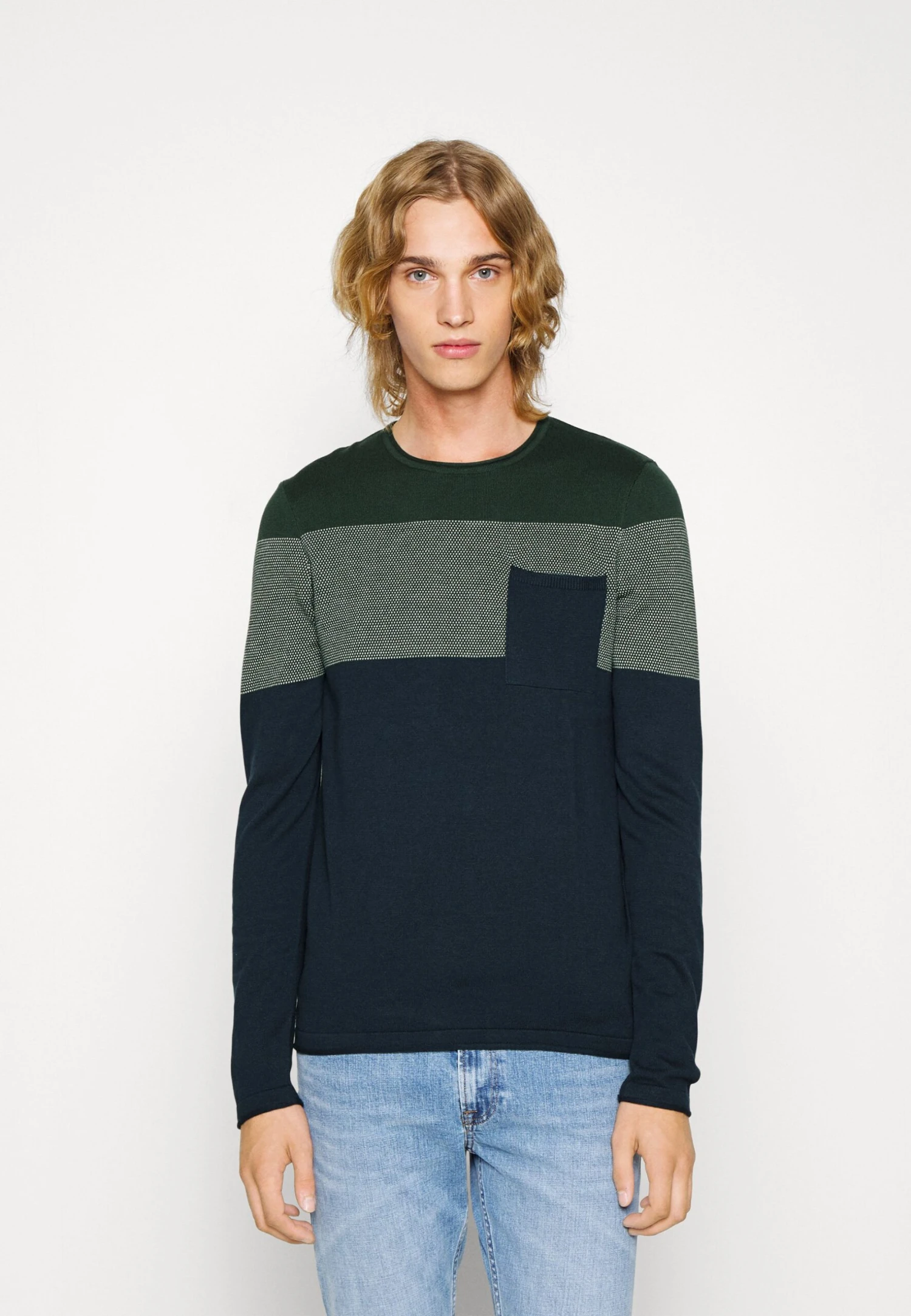 Pier One Trui - Green/Blue 1 Pier One Trui - Green/Blue