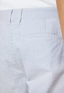 Pier One Pleated Seersucker Short - Shorts - Blue -mode 9511fb9334b8406c8dc31dbeff7d97b9