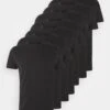 Pier One 7 Pack - T-Shirt Basic - Black