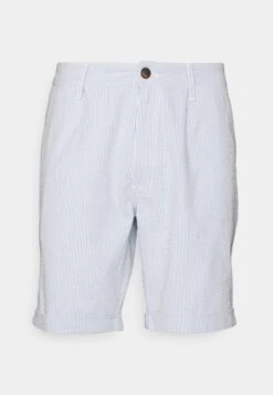 Pier One Pleated Seersucker Short - Shorts - Blue -mode a020ce1da6b84bd9bdafa40d5705abc0