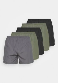 Pier One 5 Pack - Boxershort - Black/Khaki/Dark Grey -mode aabf1b6cd2d84a338064454393e5f372