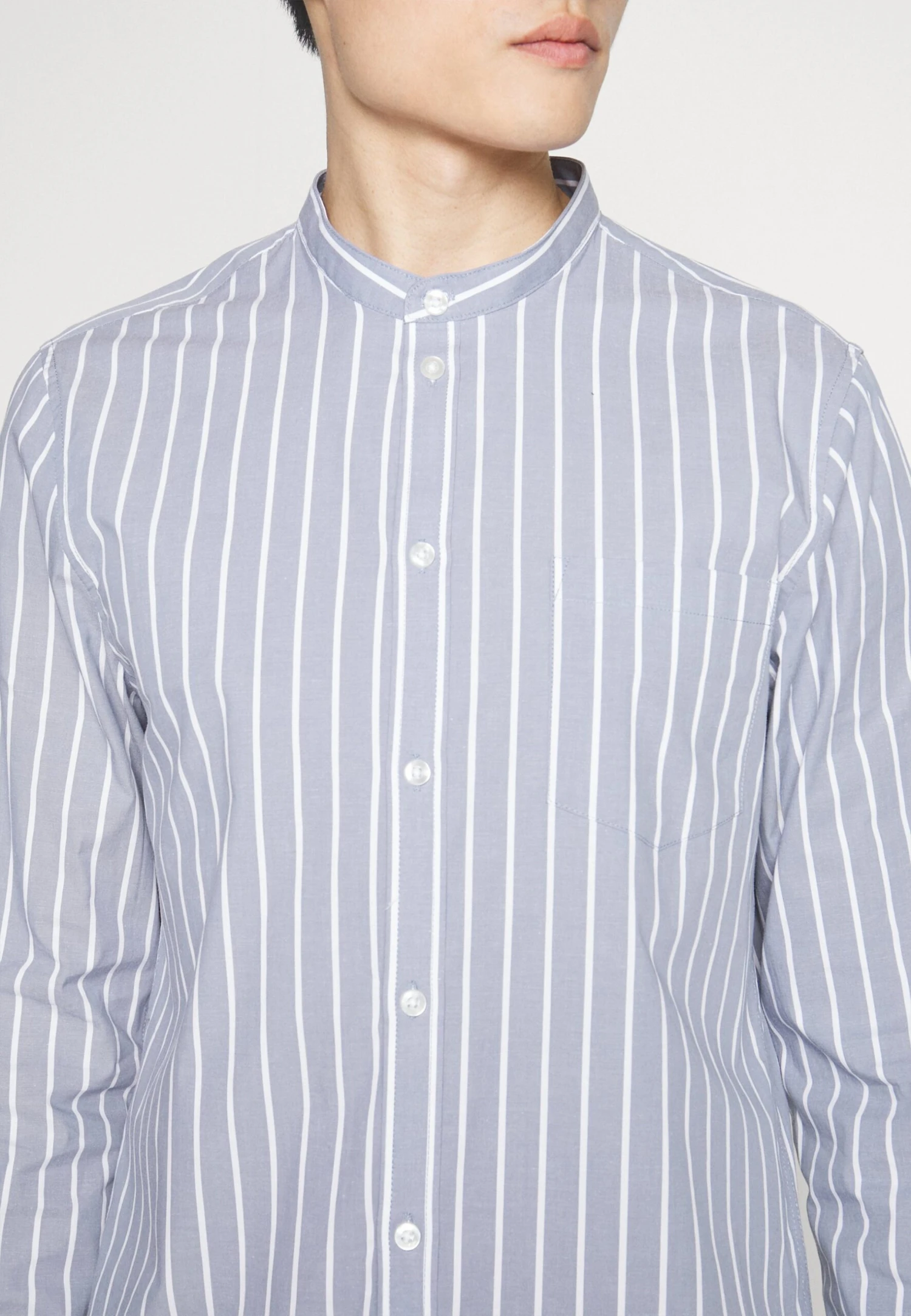 Pier One Muscle Fit Stand- Overhemd - Blue 6 Pier One Muscle Fit Stand- Overhemd - Blue - Afbeelding 6