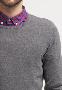 Pier One Basic Crewneck - Trui - Dark Grey Melange -mode c1b29baf2944429ea88183988b30aa5a