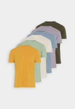 Pier One 7 Pack - T-Shirt Basic - White/Yellow/Lilac 19 Pier One 7 Pack - T-Shirt Basic - White/Yellow/Lilac -mode d619b979bff1421ca3c2dca88f3e6305