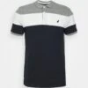 Pier One Poloshirt - Grey/White/Dark Blue