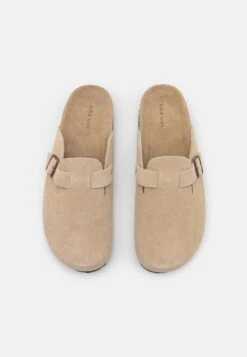 Pier One Leather Unisex - Pantoffels - Beige -mode fb9c0aed91d14aa2a90f9e1af6a1df5d